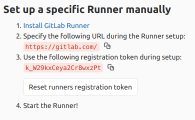 Gitlab CI/CD settings